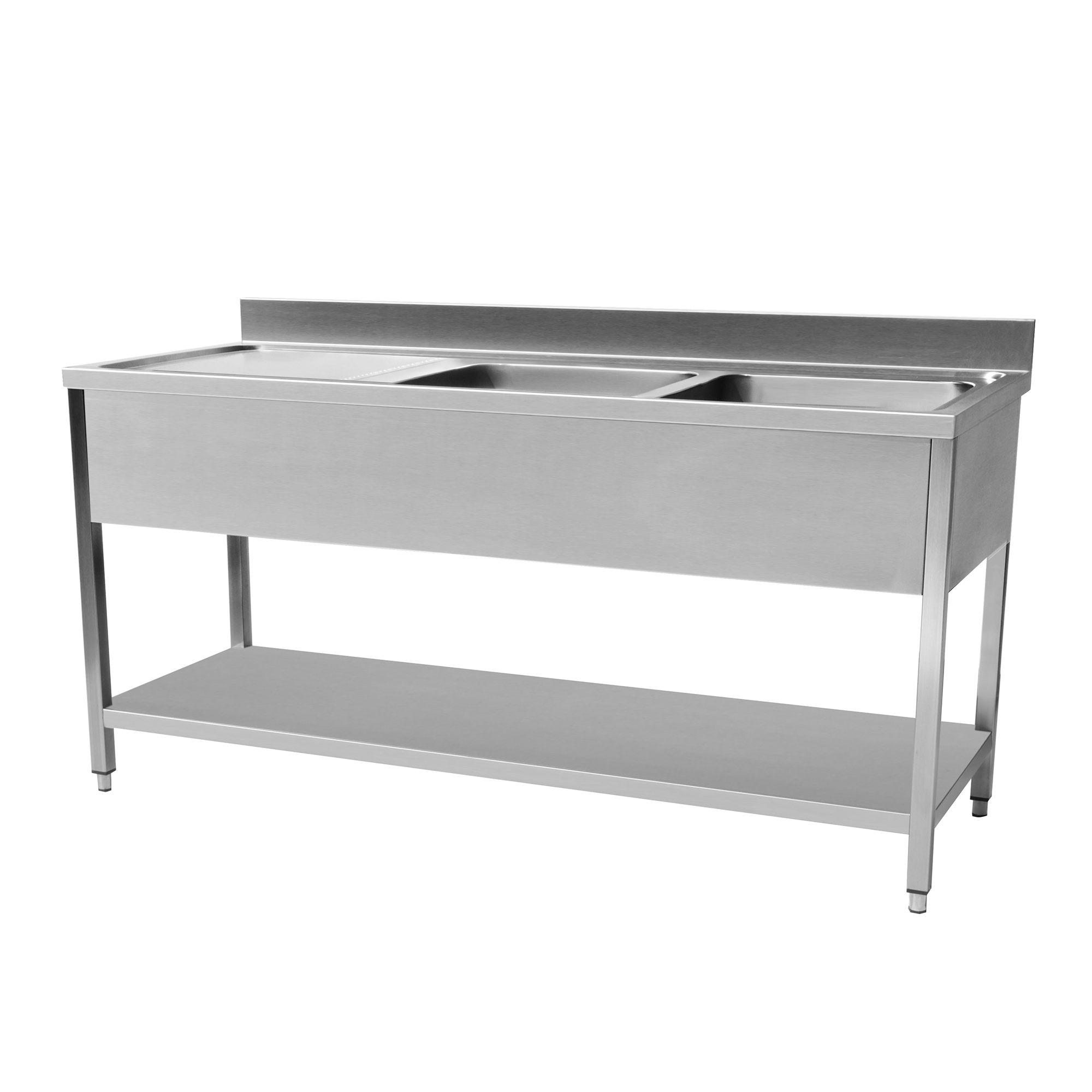 Plonge en inox Avec dosseret  1600x600x950 CUISTANCE-9010043-STSK166L