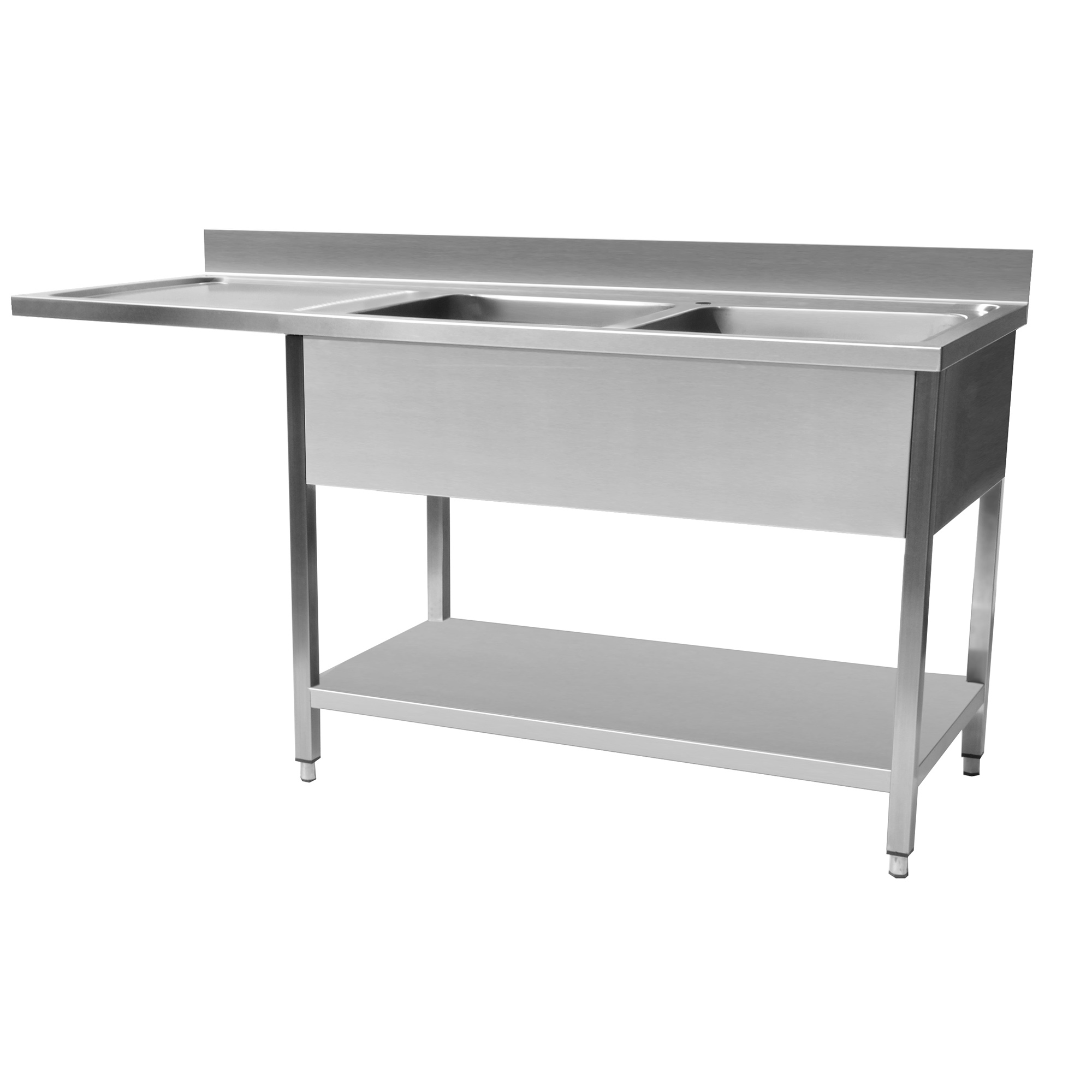 Plonge inox lave vaisselle Avec dosseret  1800x600x950 CUISTANCE-9010068-STSD186L