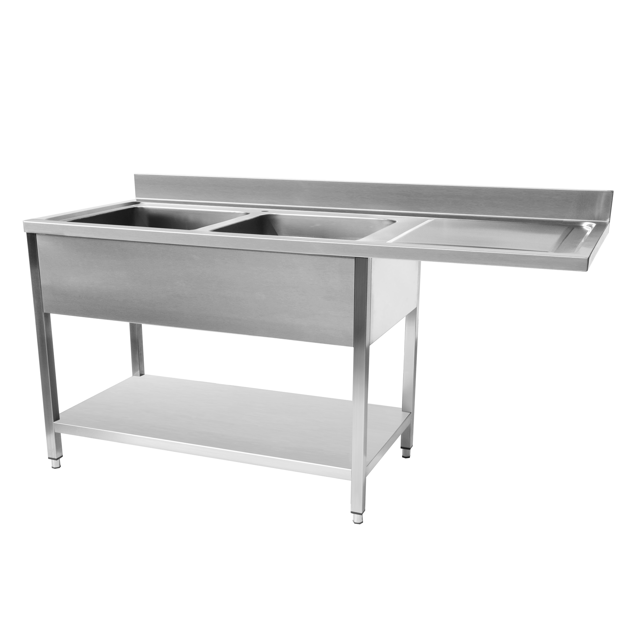 Plonge inox lave vaisselle Avec dosseret  1800x600x950 CUISTANCE-9010076-STSD186R