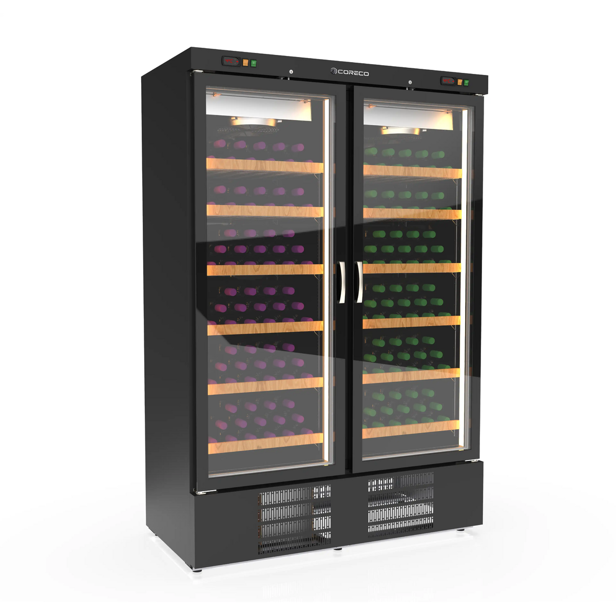 Armoire à vin bi-température 2 portes CORECO-EBRW-1302/2-NI
