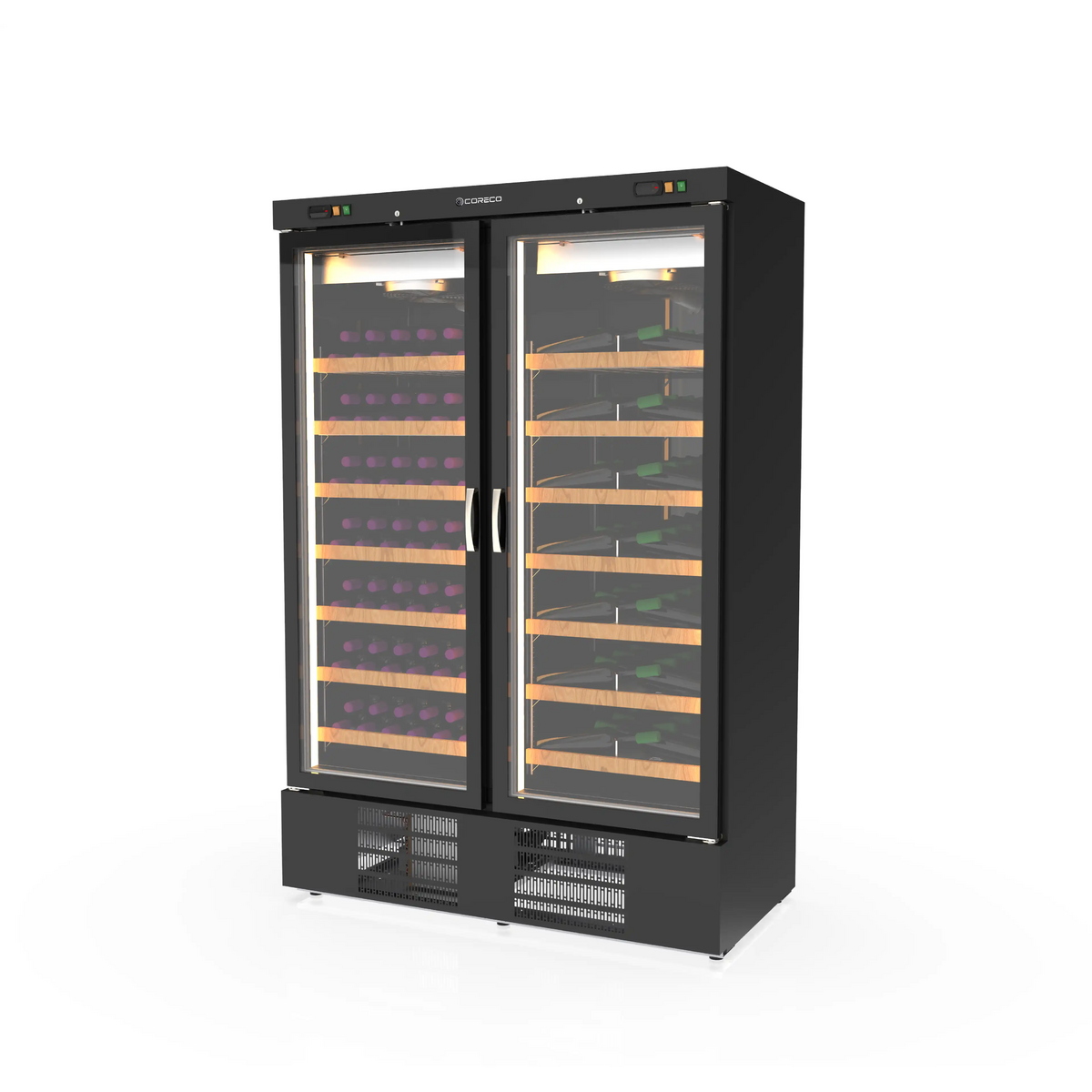 Armoire à vin bi-température 2 portes CORECO-EBRW-1302/2-NI