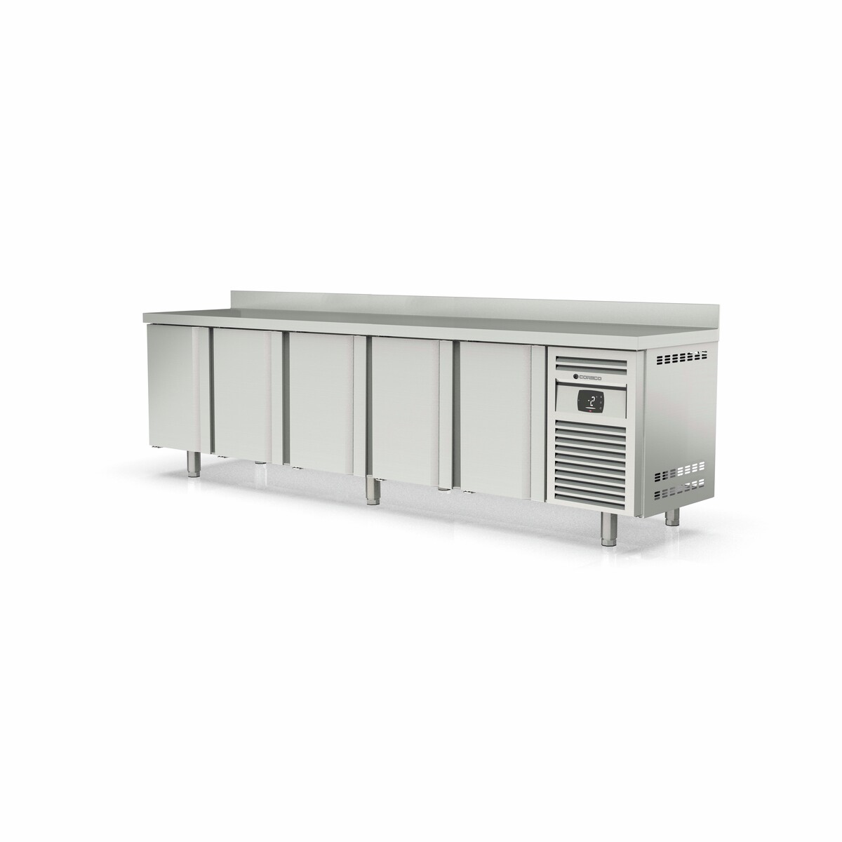 Meuble avec évier 600 positif - 5 portes pleines CORECO-MRSF-300
