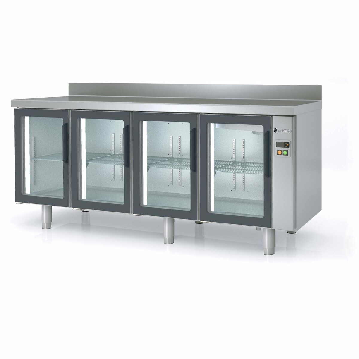 Meuble 600 positif sans groupe 4 p. vitrées CORECO-MRSPV-220