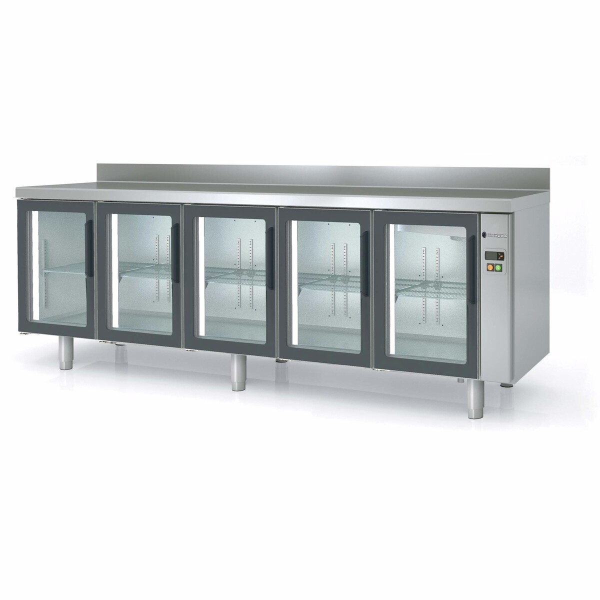 Meuble 600 positif sans groupe 5 p. vitrées CORECO-MRSPV-270