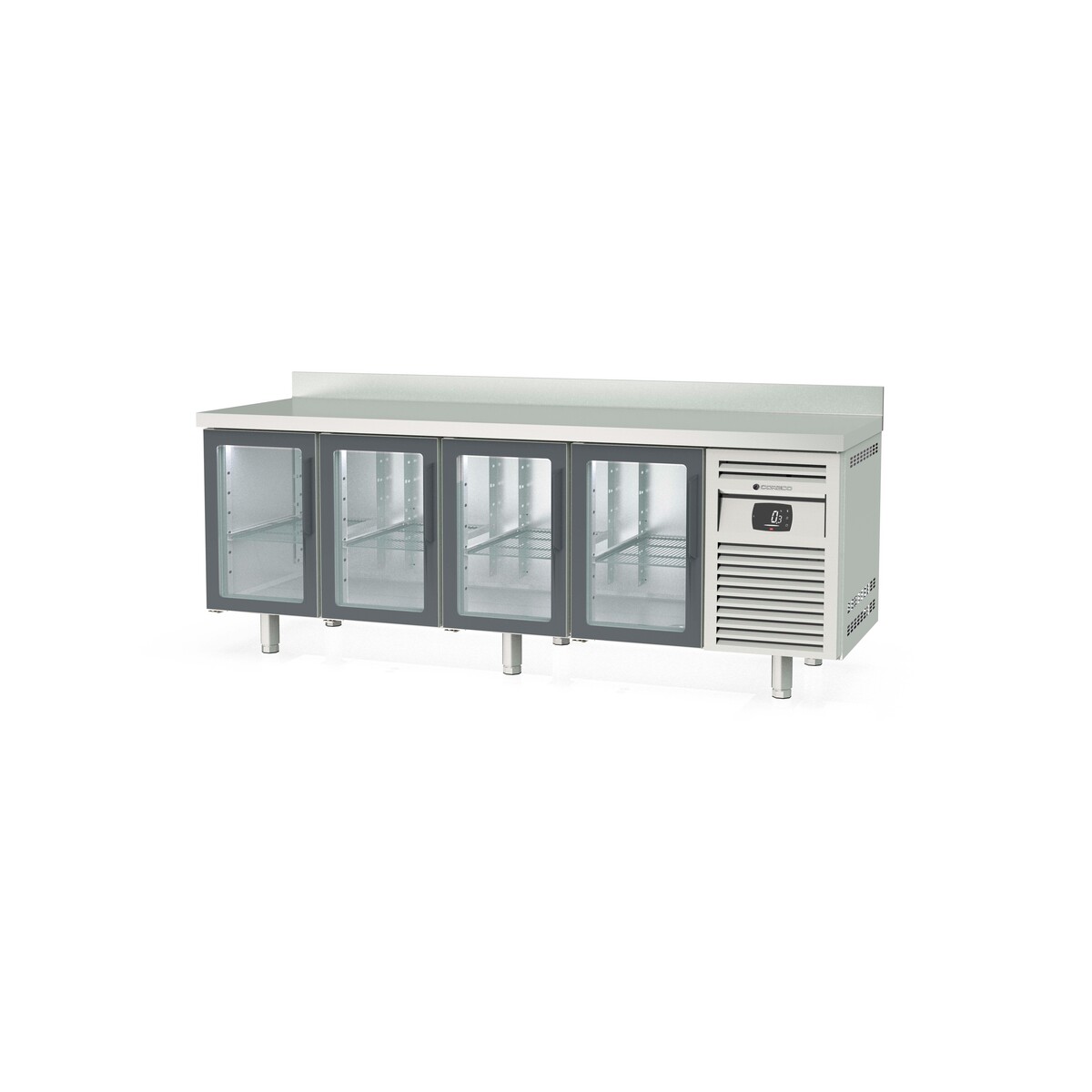 Meuble 700 positif - 4 portes vitrées CORECO-MRGV-250