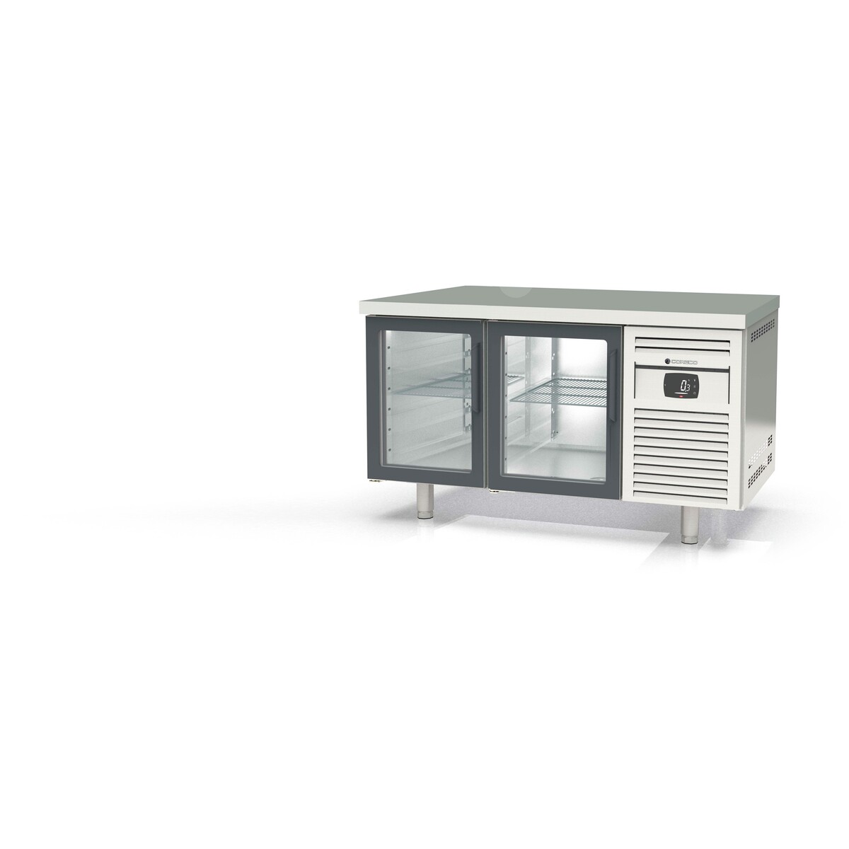 Meuble 800 positif - 2 portes vitrées CORECO-MRPV-150
