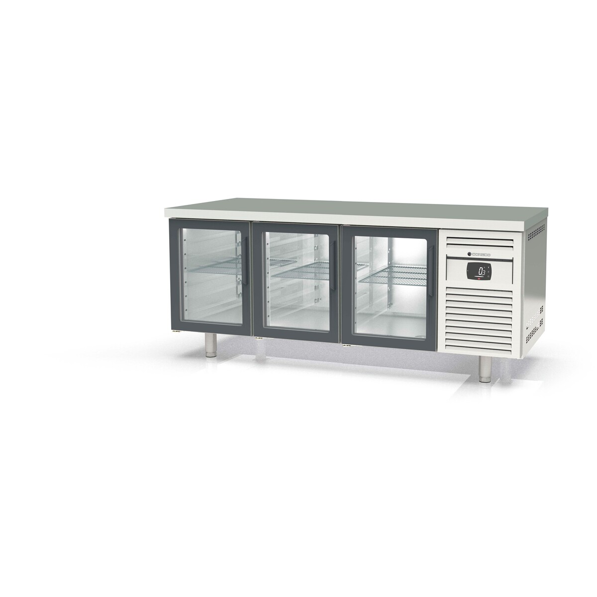 Meuble 800 négatif - 3 portes vitrées  CORECO-MCPV-200