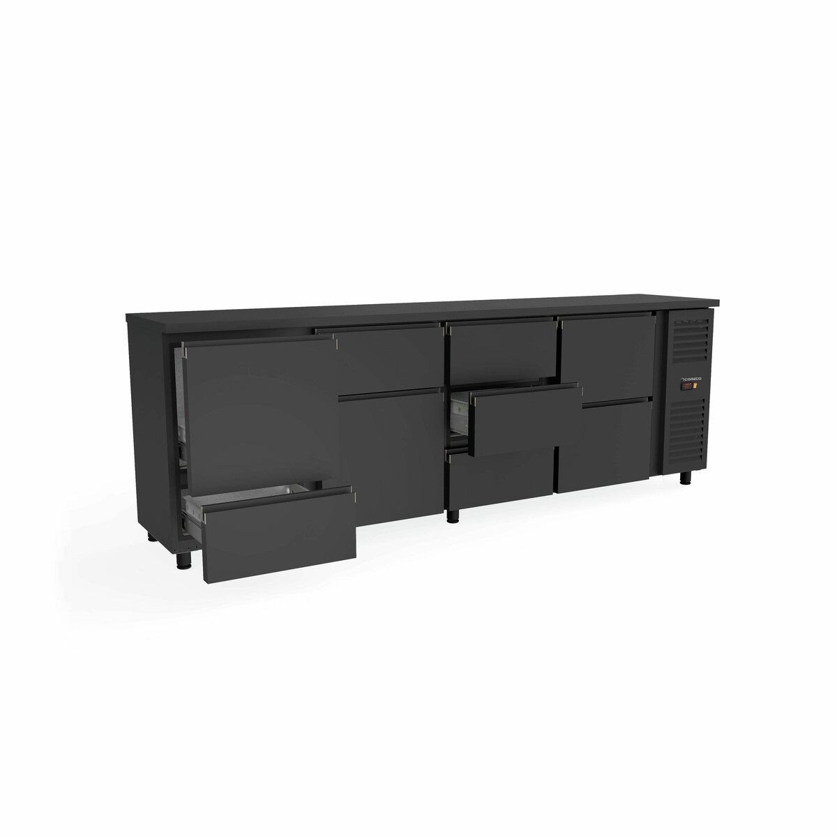 Arrière-bar positif H.820 3 p. pleines battantes CORECO-SB-200