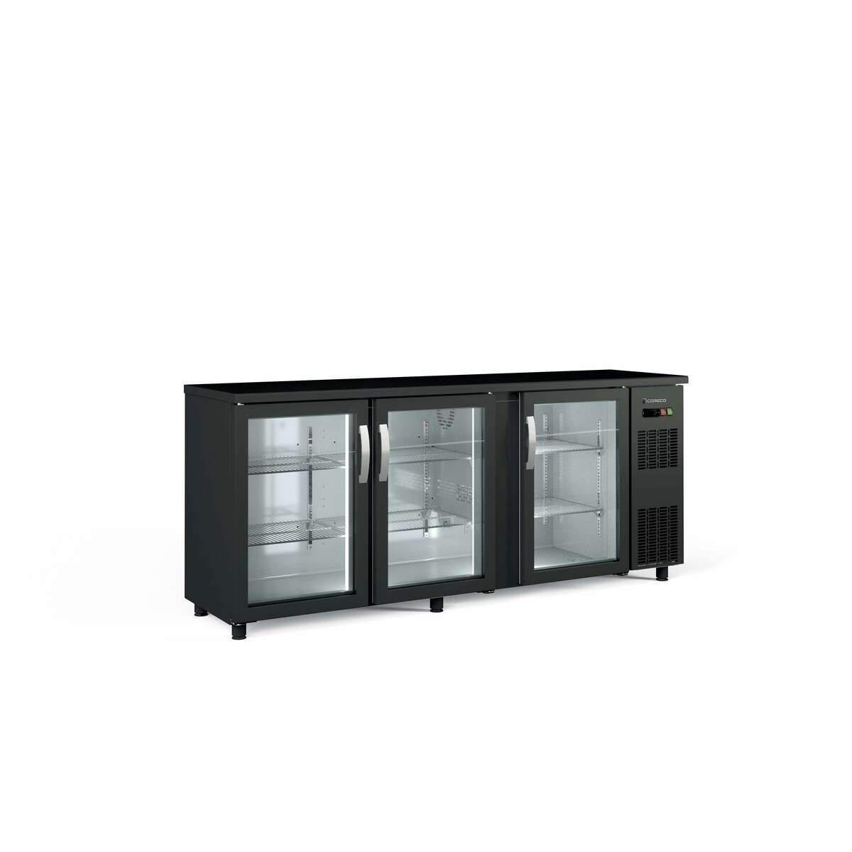 Arrière-bar positif H.820 3 p. vitrées battantes CORECO-SBE-200