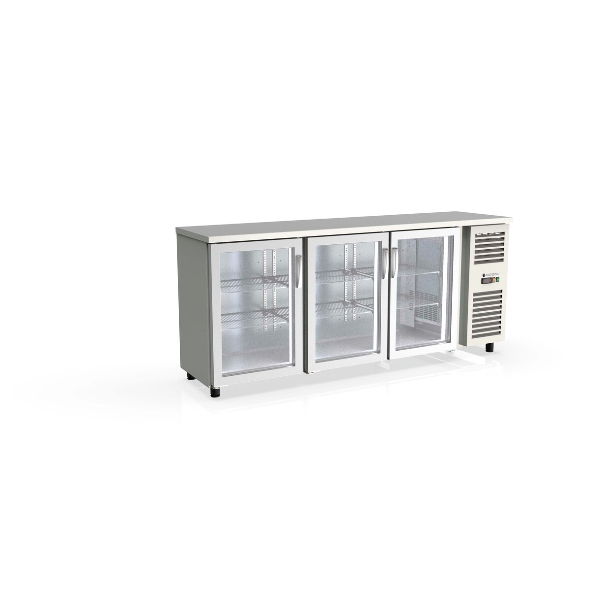 Arrière-bar positif H.820 3 p. vitrées battantes CORECO-SBIE-200