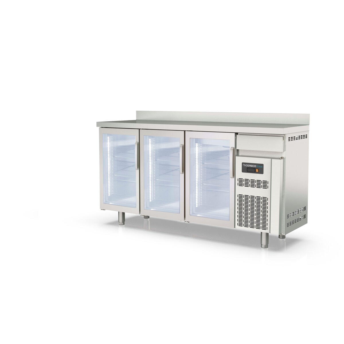 Arrière bar 600 positif S-Line - 3 portes vitrées CORECO-FSRV-200-S