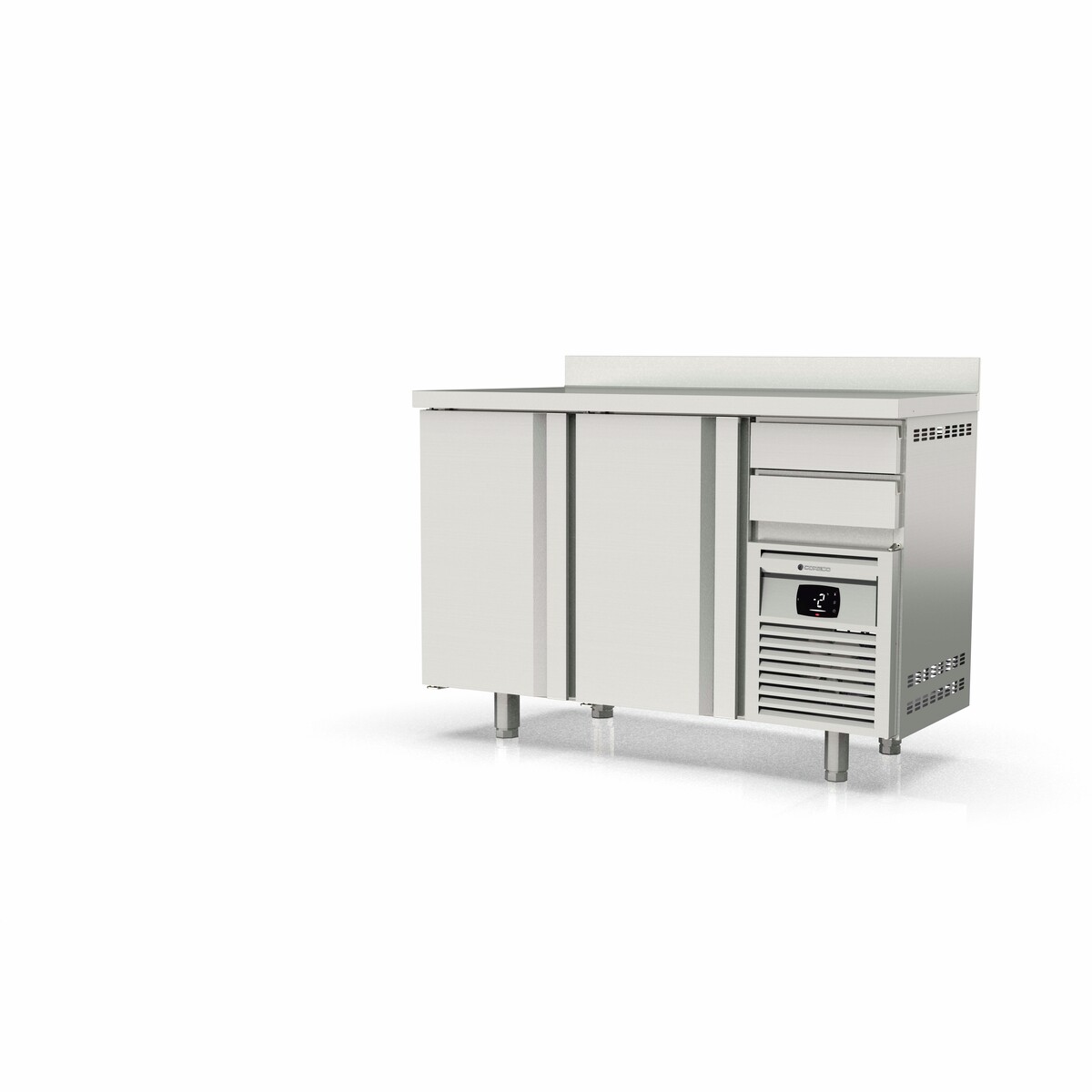 Arrière bar 600 positif 2 p. et 2 tiroirs neutres CORECO-FMR-150