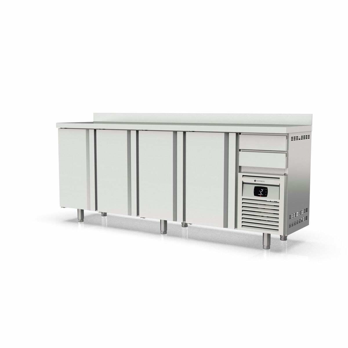 Arrière bar 600 positif 4 p. et 2 tiroirs neutres CORECO-FMR-250