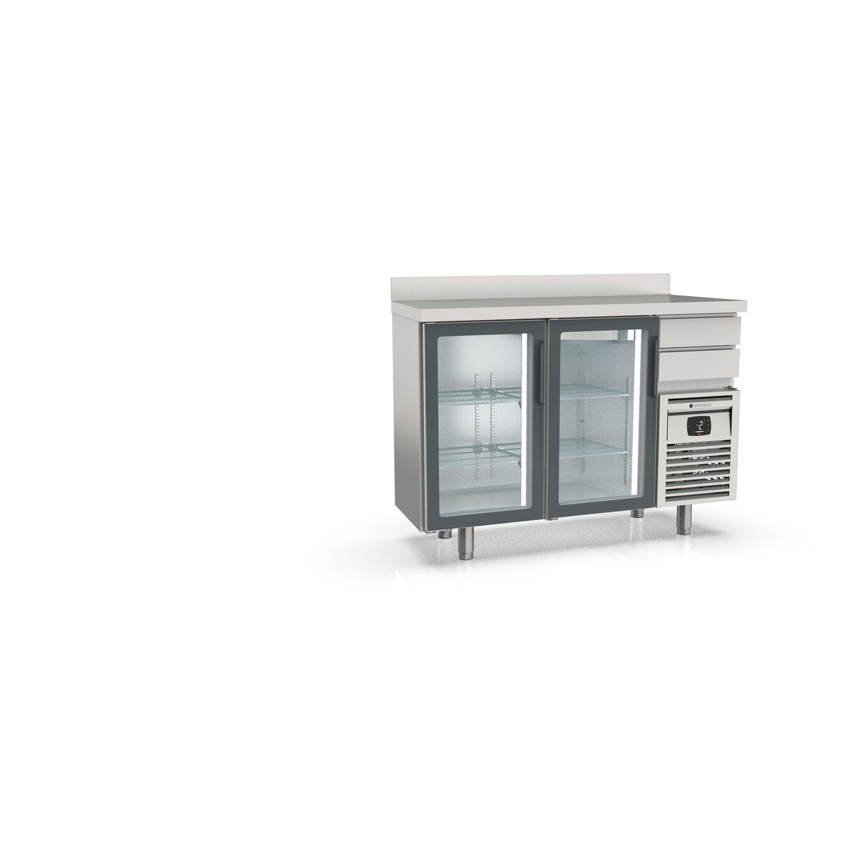 Arrière bar 600 (+) - 2 p. vitr. et 2 tir. neutres CORECO-FMRV-150