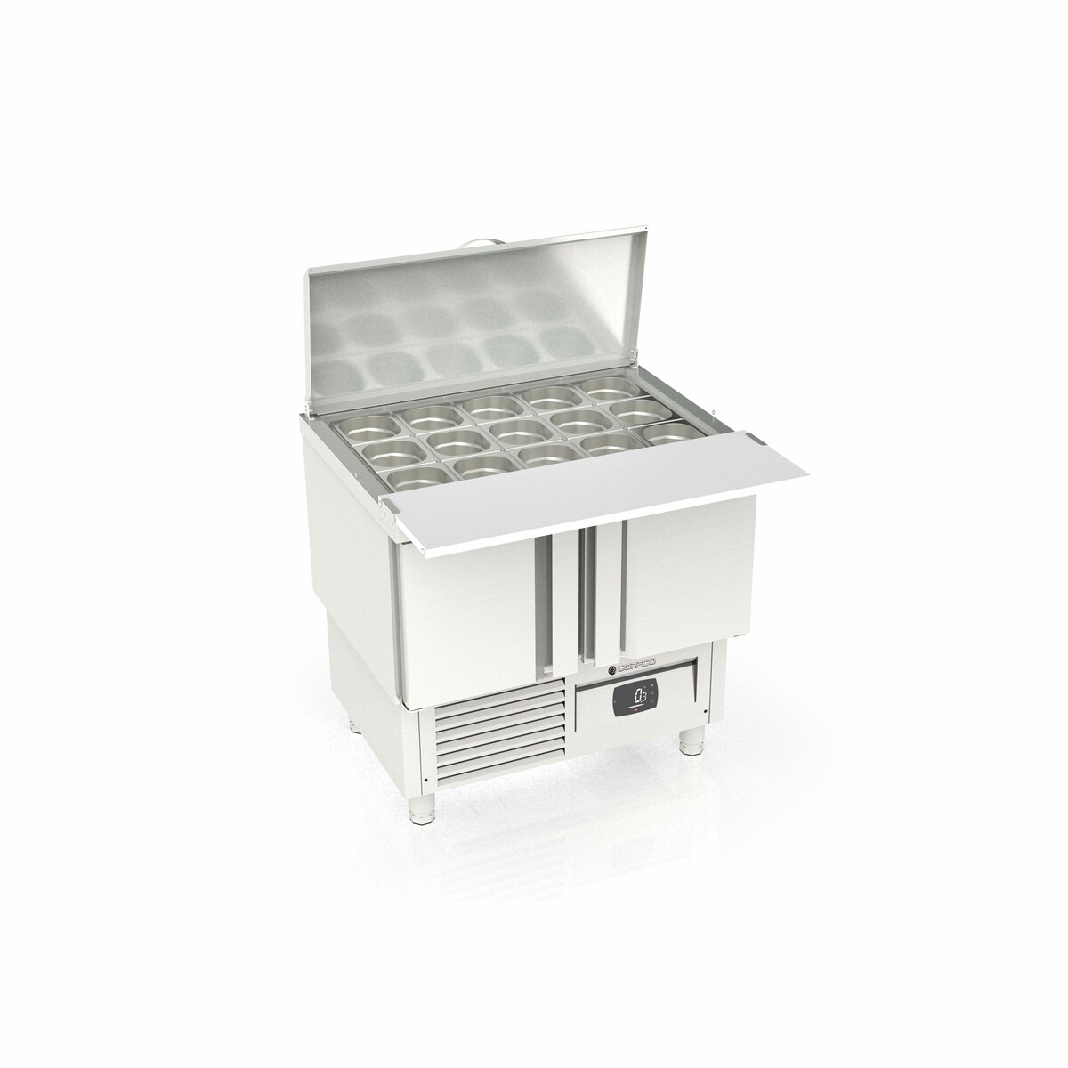 Meuble saladette 700 positif - 2 portes CORECO-MFS-100