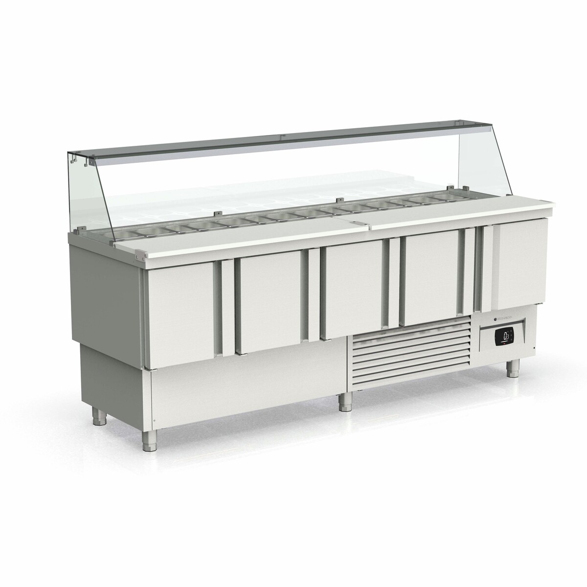 Meuble de préparation 700 positif - 4 portes CORECO-MFK-180