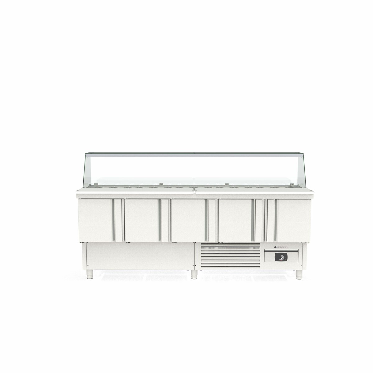 Meuble de préparation 700 positif - 5 portes CORECO-MFK-220