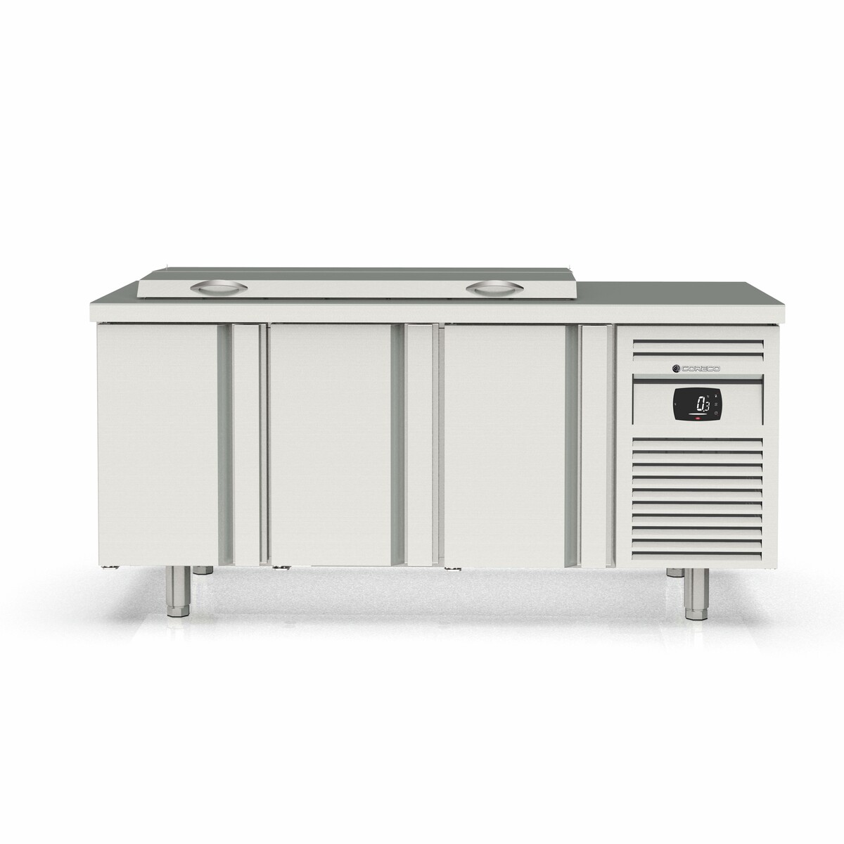 Meuble de préparation 700 positif - 3 portes CORECO-MFE-200