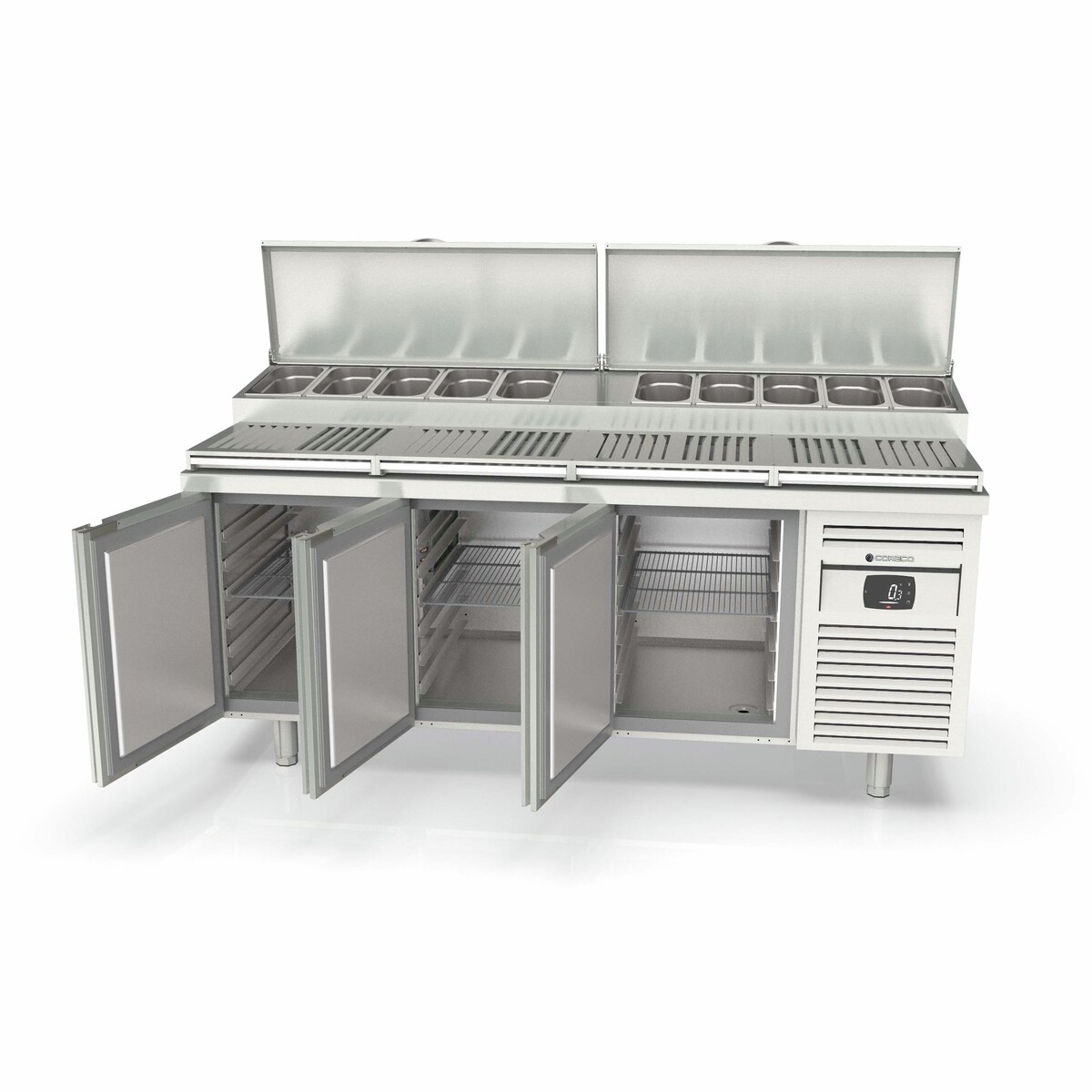 Meuble de préparation 800 positif - 3 portes CORECO-MFEI80-200