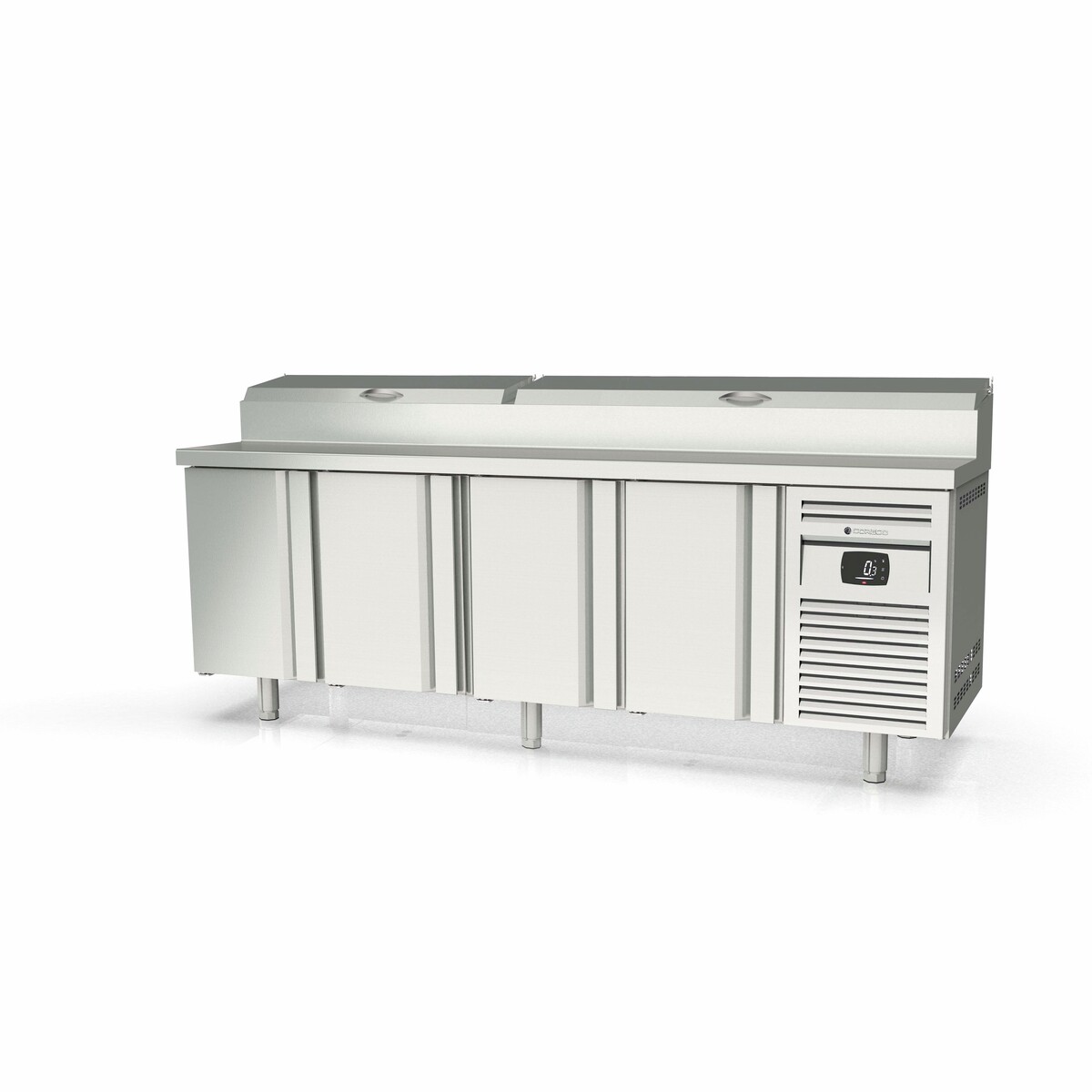 Meuble de préparation 700 positif - 4 portes CORECO-MFEI70-225-1/6