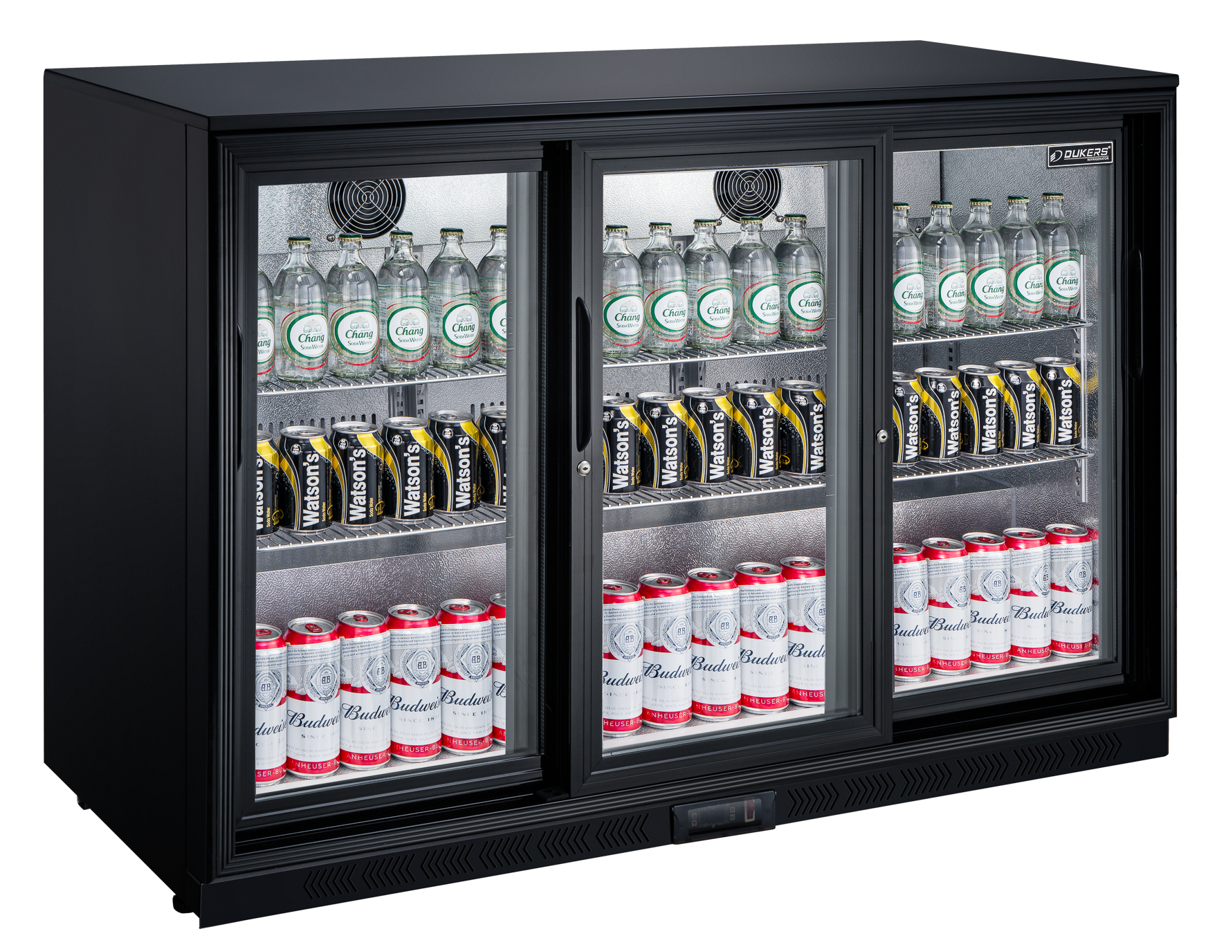 Arrière-bars - 3 portes vitrées battantes - 289 litres - LG-320S DUKERS