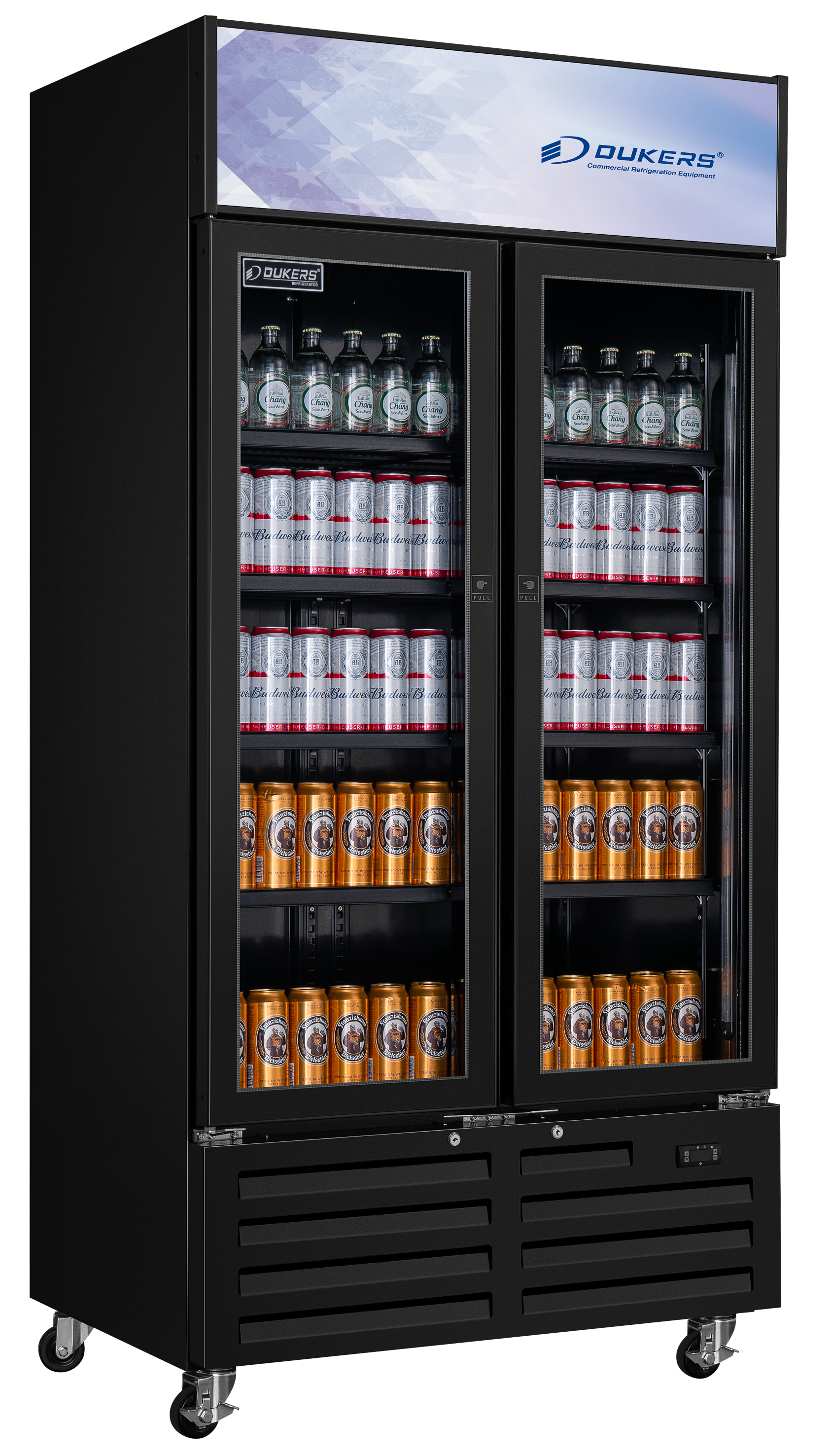 Armoire à boisson - 2 portes  vitrées - avec canopy - 770 litres - LG-800BF DUKERS
