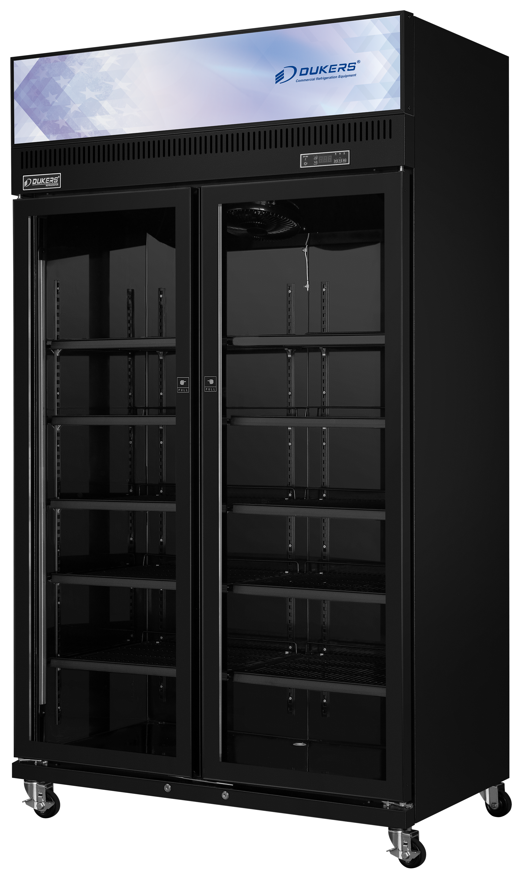 Armoire à boisson - 2 portes  vitrées - avec canopy - 1001 litres - LG-1200CF DUKERS