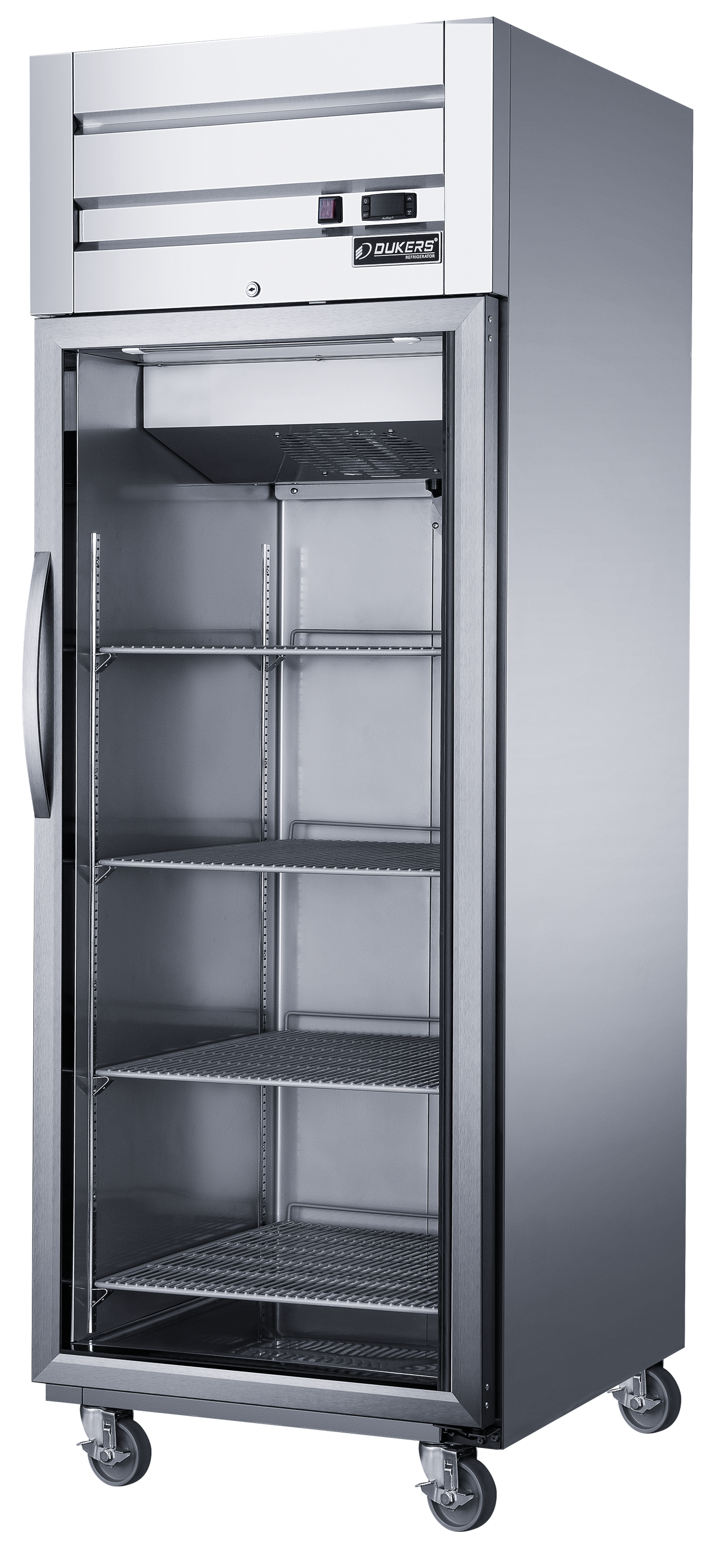 Armoire inox positive - 1 porte vitrée - Groupe haute - 540 litres - D28ARG DUKERS
