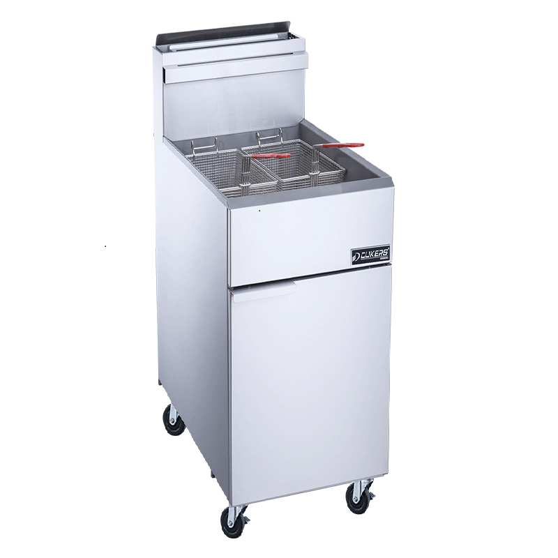Friteuse à gaz - NG - GPL - 22 litres - 3 brûleurs - DCF22L DUKERS