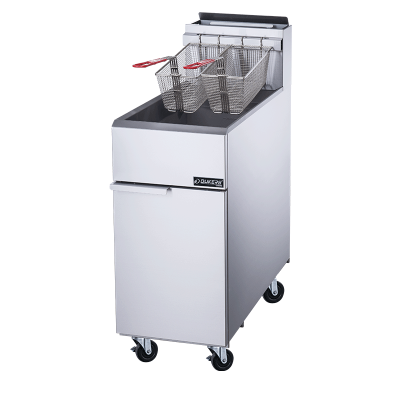 Friteuse à gaz - NG - GPL - 25 litres - 4 brûleurs - DCF25L DUKERS