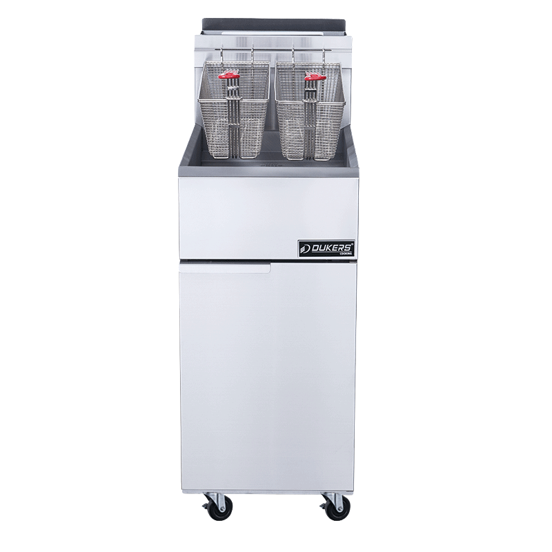 Friteuse à gaz - NG - GPL - 25 litres - 4 brûleurs - DCF25L DUKERS