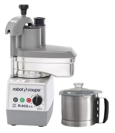 Combinés : Cutter & Coupe-légumes Robot-Coupe R 402 V.V.
6 disques
