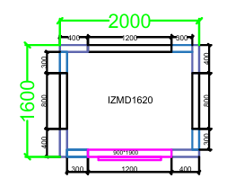 CHAMBRE FROIDE DIM 160x200x220 cm MODULAIRE NÉGATIVE AVEC SOL PIMAK IZMD1620-N