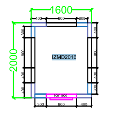 CHAMBRE FROIDE DIM 200x160x220 cm MODULAIRE NÉGATIVE AVEC SOL PIMAK IZMD2016-N