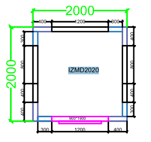 CHAMBRE FROIDE DIM 200x200x220 cm MODULAIRE NÉGATIVE AVEC SOL PIMAK IZMD2020-N