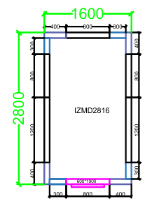 CHAMBRE FROIDE DIM 280x160x220 cm MODULAIRE NÉGATIVE AVEC SOL PIMAK IZMD2816-N