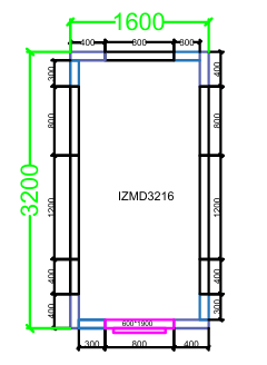 CHAMBRE FROIDE DIM 320x160x220 cm MODULAIRE POSITIVE SANS SOL PIMAK IZMD3216-P