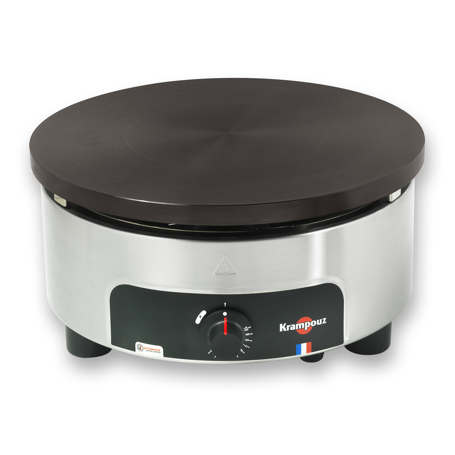 Crepiere gaz - gamme confort 8 br - thermostat - chassis rond Ø 35 cm Krampouz CTRH3MA-KR