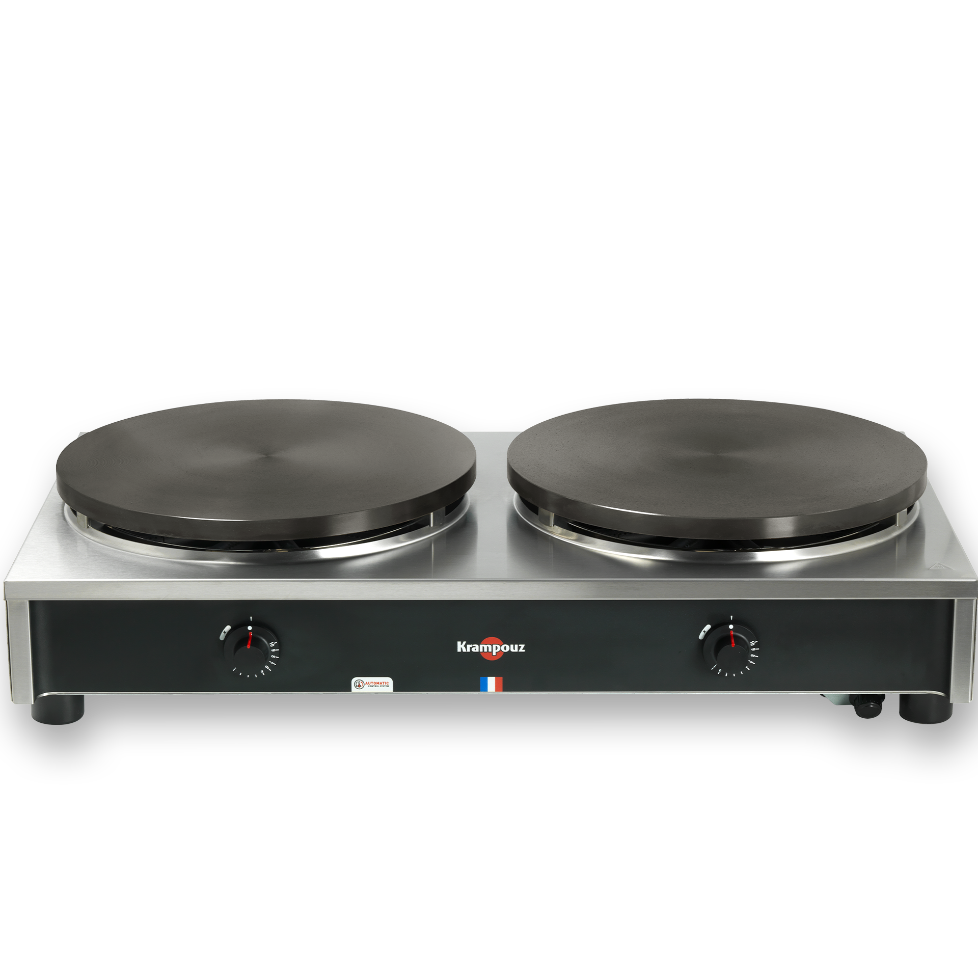 Crepiere gaz - gamme confort 8 br - thermostat - double chassis carre 2 x Ø 35 cm Krampouz CTCH7MA-KR