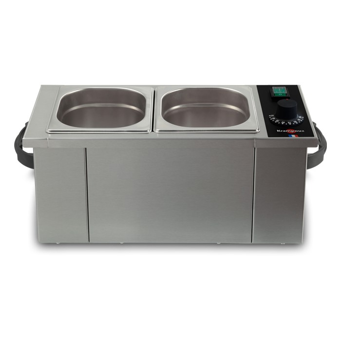 Bain-Marie électrique avec eau 2 bacs Krampouz BECIF2OA00