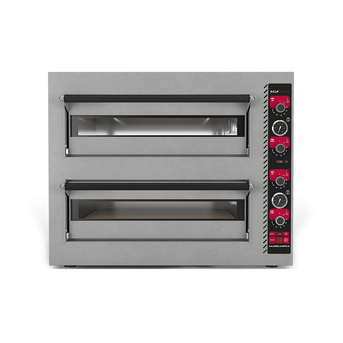 Four à pizza électrique double , capacité 2 x 4  Pizza de Ø33 cm,  INOXCLASS - C‐502E