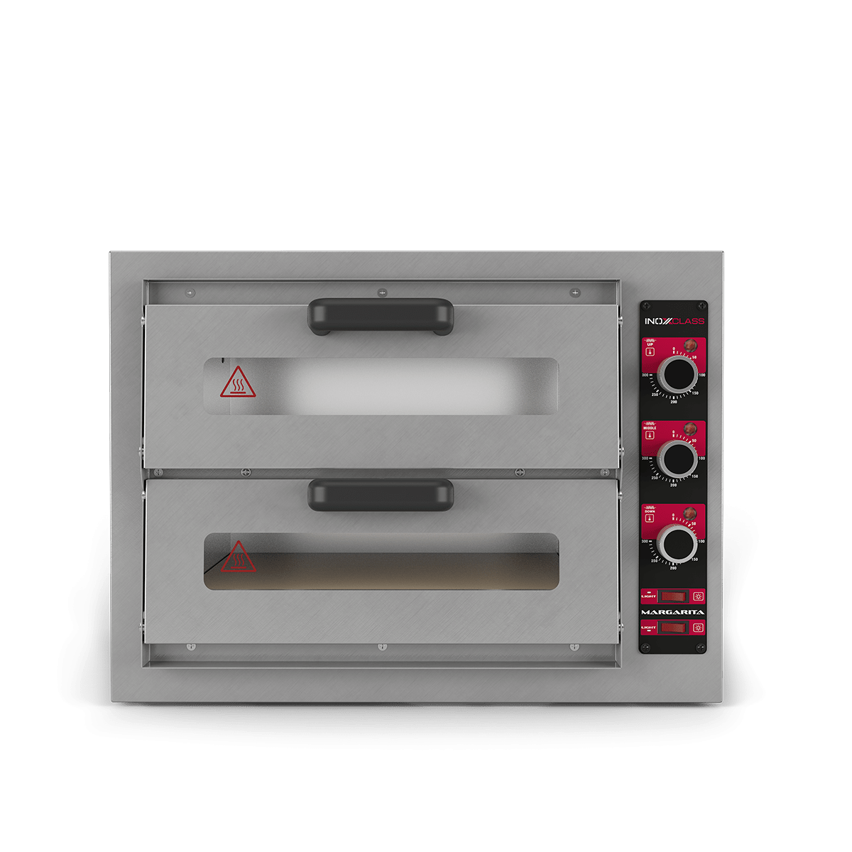 Four à pizza électrique double  surface de cuisson de 41 x 41 cm, INOXCLASS - M‐302EL