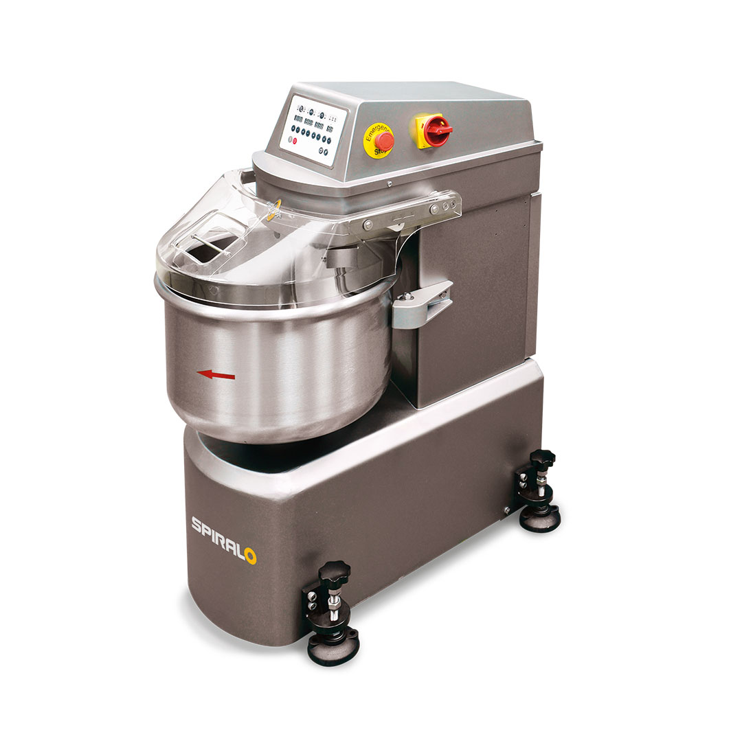 Pétrin à spirale inox boulangerie 10 Litres de coulage SINMAG