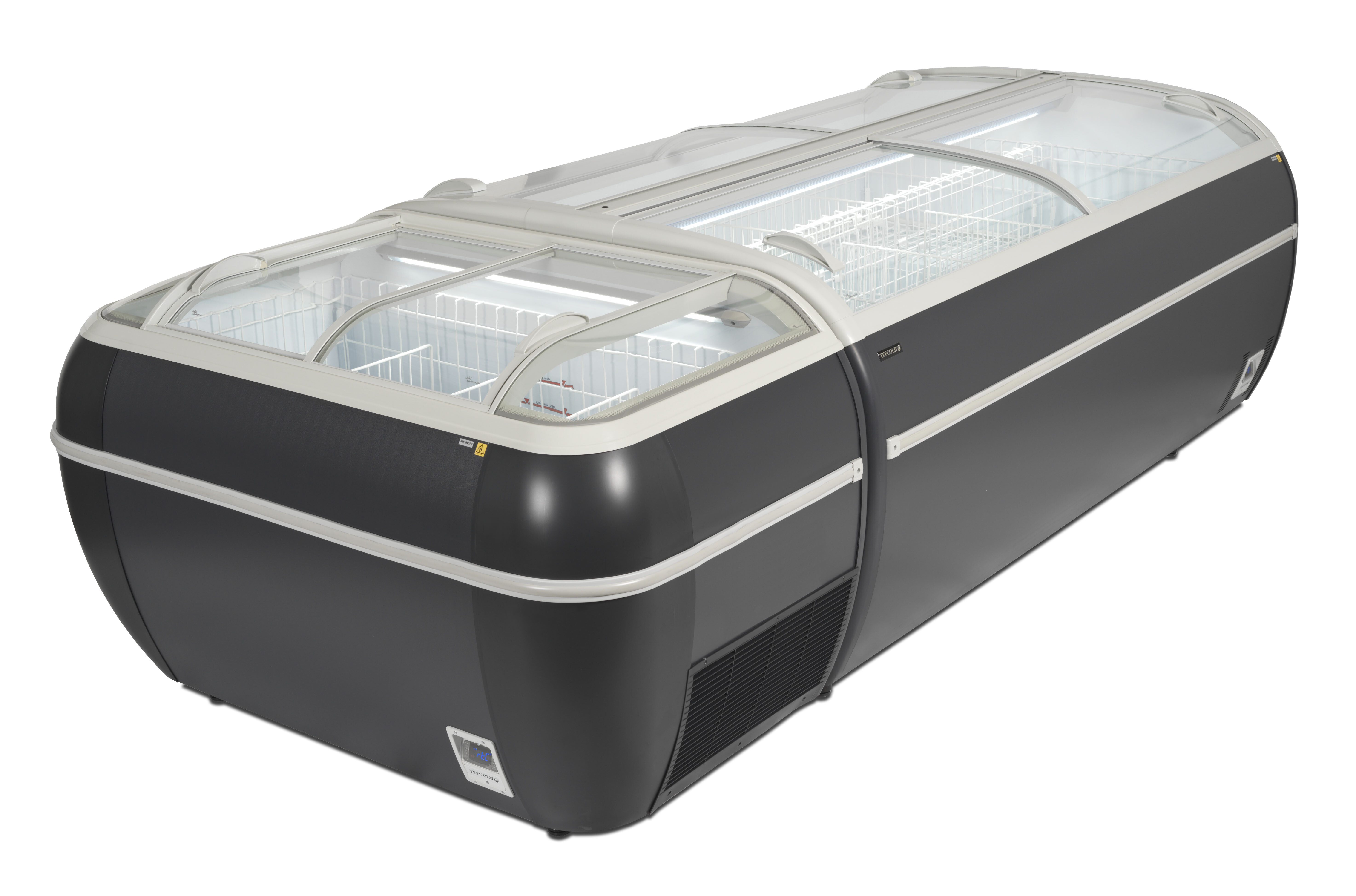 Congélateur de supermarché gris TEFCOLD-TWIN HEAD A-F