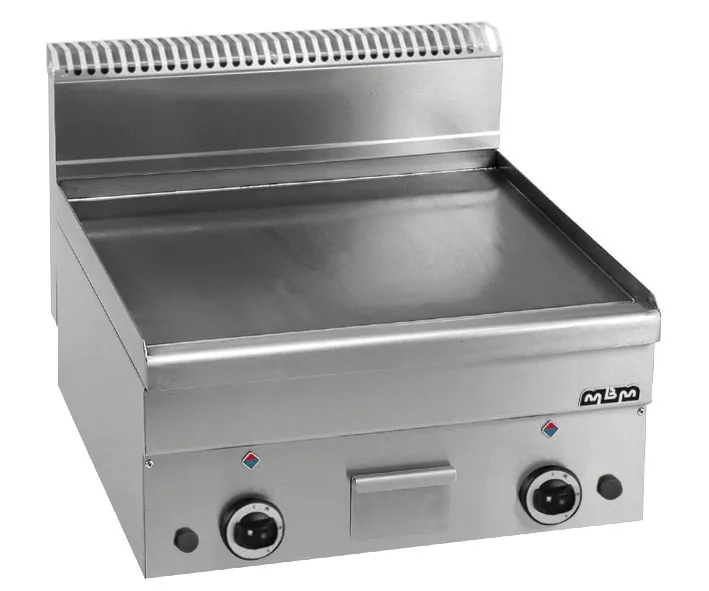 FRY-TOP A GAS - PIASTRA LISSE CHROMEE MBM MINIMA600-GFT66LC