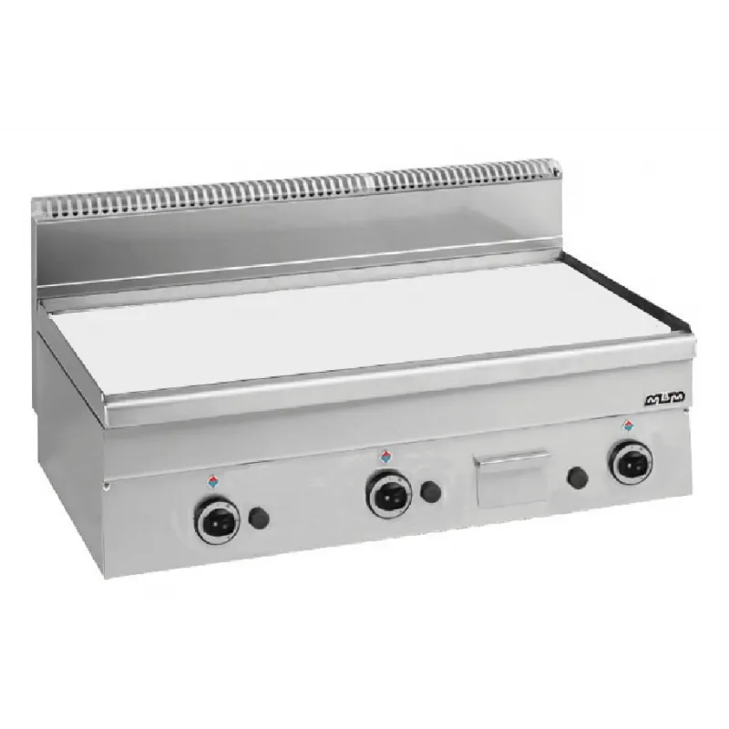 FRY-TOP A GAS - PIASTRA LISSE CHROMEE MBM MINIMA600-GFT106LC