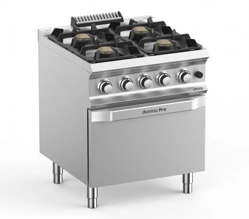 CUISINIERE A GAZ 4 FEUX AVEC FOUR MBM FB77FGXL DOMINA PRO 700