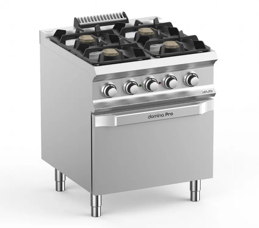 CUISINIERE A GAZ 4 FEUX AVEC FOUR ELECTRIQUE MBM FB77FEXS DOMINA PRO 700