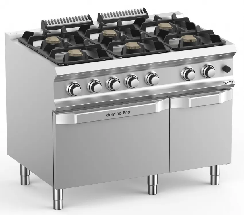 CUISINIERE A GAZ 6 FEUX SUR FOUR MBM FB711AFGXS DOMINA PRO 700