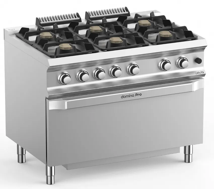 CUISINIERE A GAZ 6 FEUX SUR FOUR MBM FB711FGMXL DOMINA PRO 700